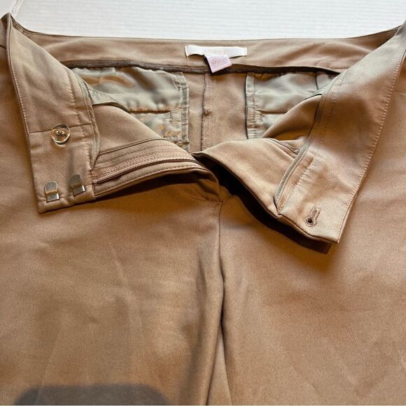 Chico's flat front pants Size 0.5 Regular Tan NWOT, zipper and clasp closure - Picture 7 of 10
